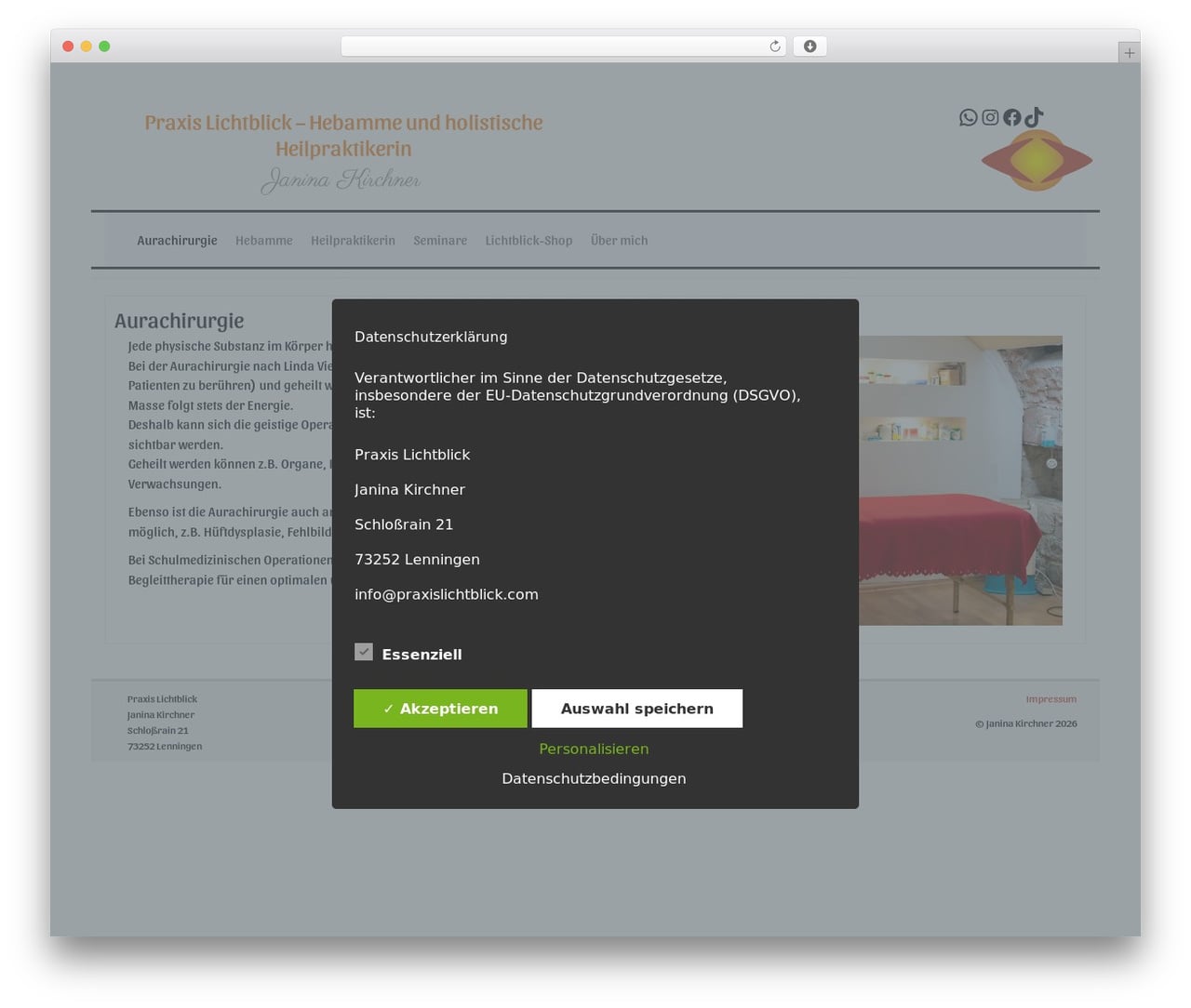 Bootstrap Basic4 WordPress theme design - praxislichtblick.com