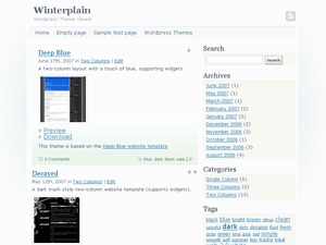 Winterplain WordPress theme by Viktor Persson