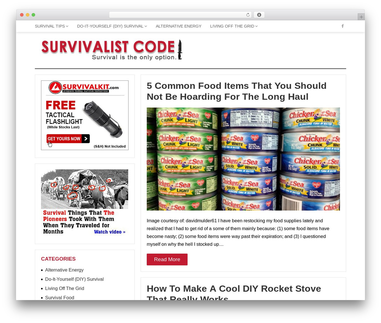 WordPress theme Beginner - survivalistcode.com WordPress theme Beginner - survivalistcode.com