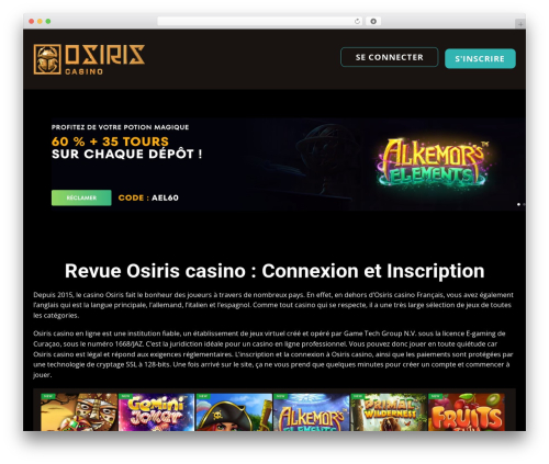 Nicepage WordPress plugin - osiris.casino