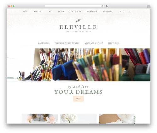 Market Theme WordPress page theme - eleville.com