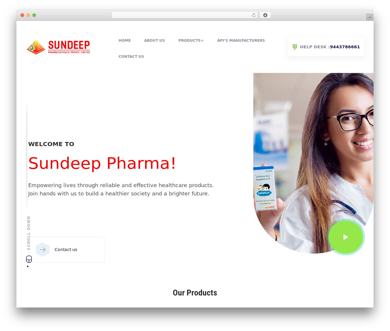 WordPress theme Bioxlab - sundeeppharma.com