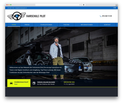 WordPress theme DrivingSchool - fahrschule-pilot.ch