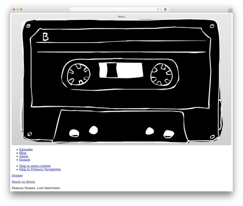 WordPress theme Genesis - blankonblank.org