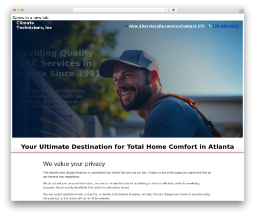 Nexus site manager WordPress plugin - climatetechnicians.com