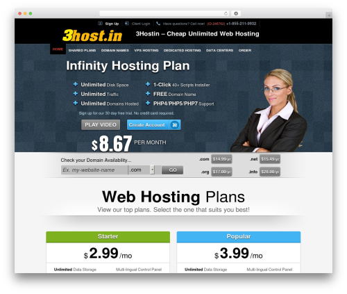 Resellerspanel WordPress plugin - 3host.in