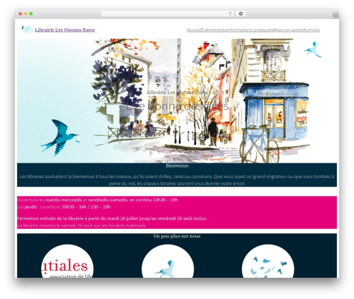 Flat Blocks WordPress theme - librairie-lesoiseauxrares.fr