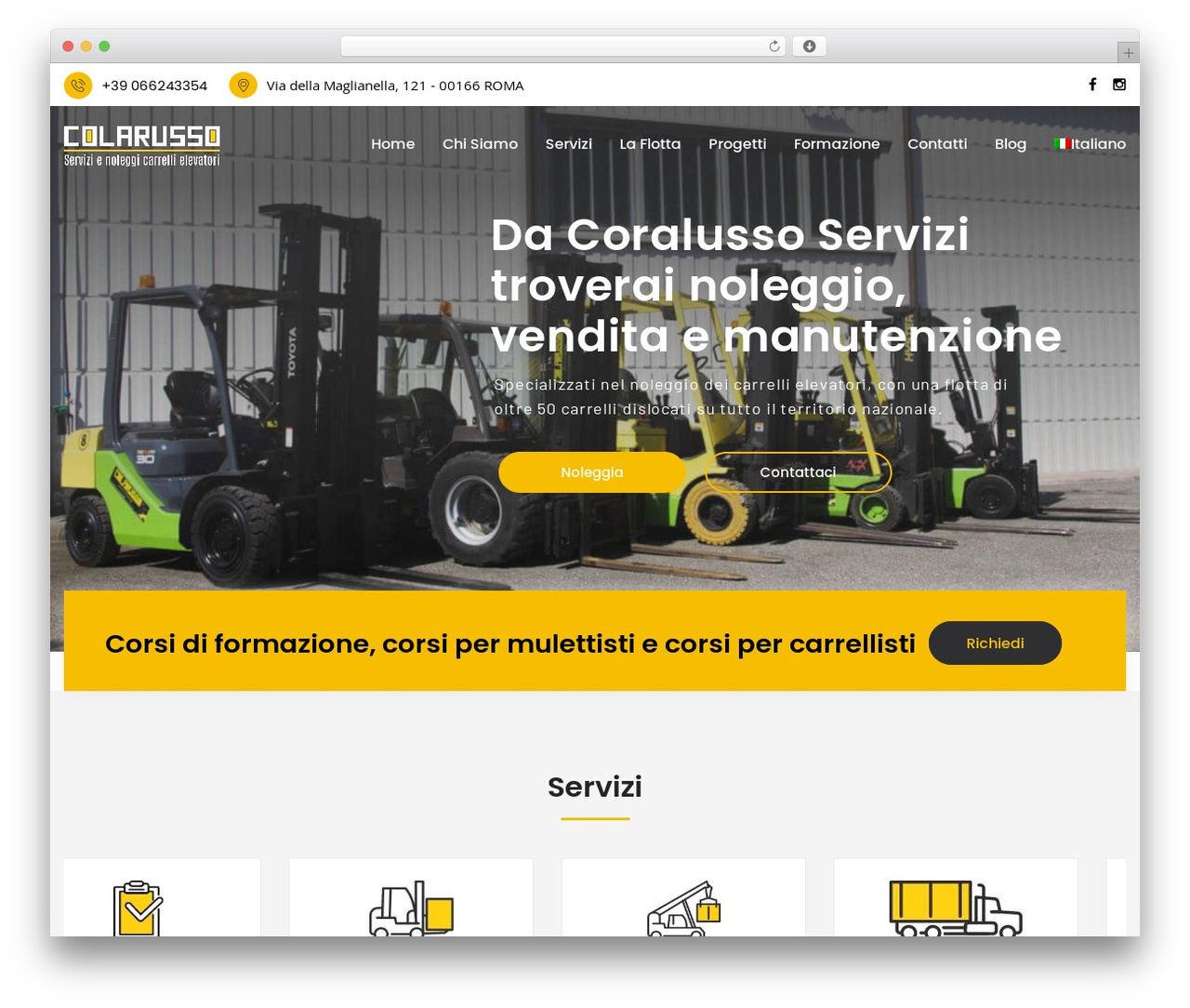 Borvel theme WordPress - colarussonoleggi.it