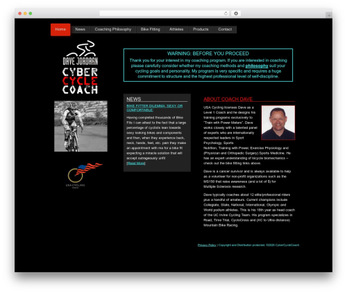 ccc WordPress theme - cybercyclecoach.com