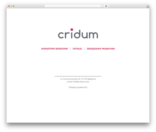 Cridum WordPress theme - cridum.com