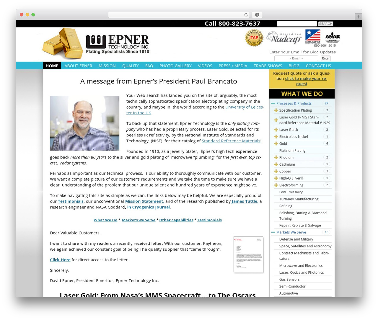 Epner WordPress theme - epner.com