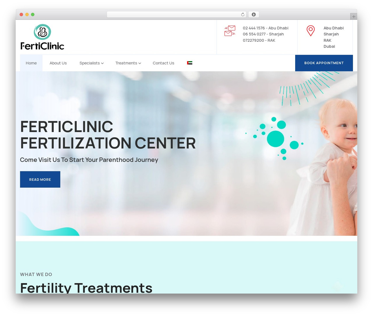 Merit theme WordPress - ferticlinic.ae