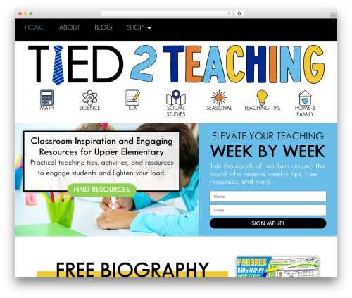 Page Builder Framework WordPress theme - tied2teaching.com
