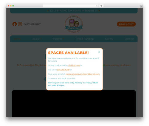 Date picker for contact form 7 pro WordPress plugin - co-operativeplayandlearn.co.uk