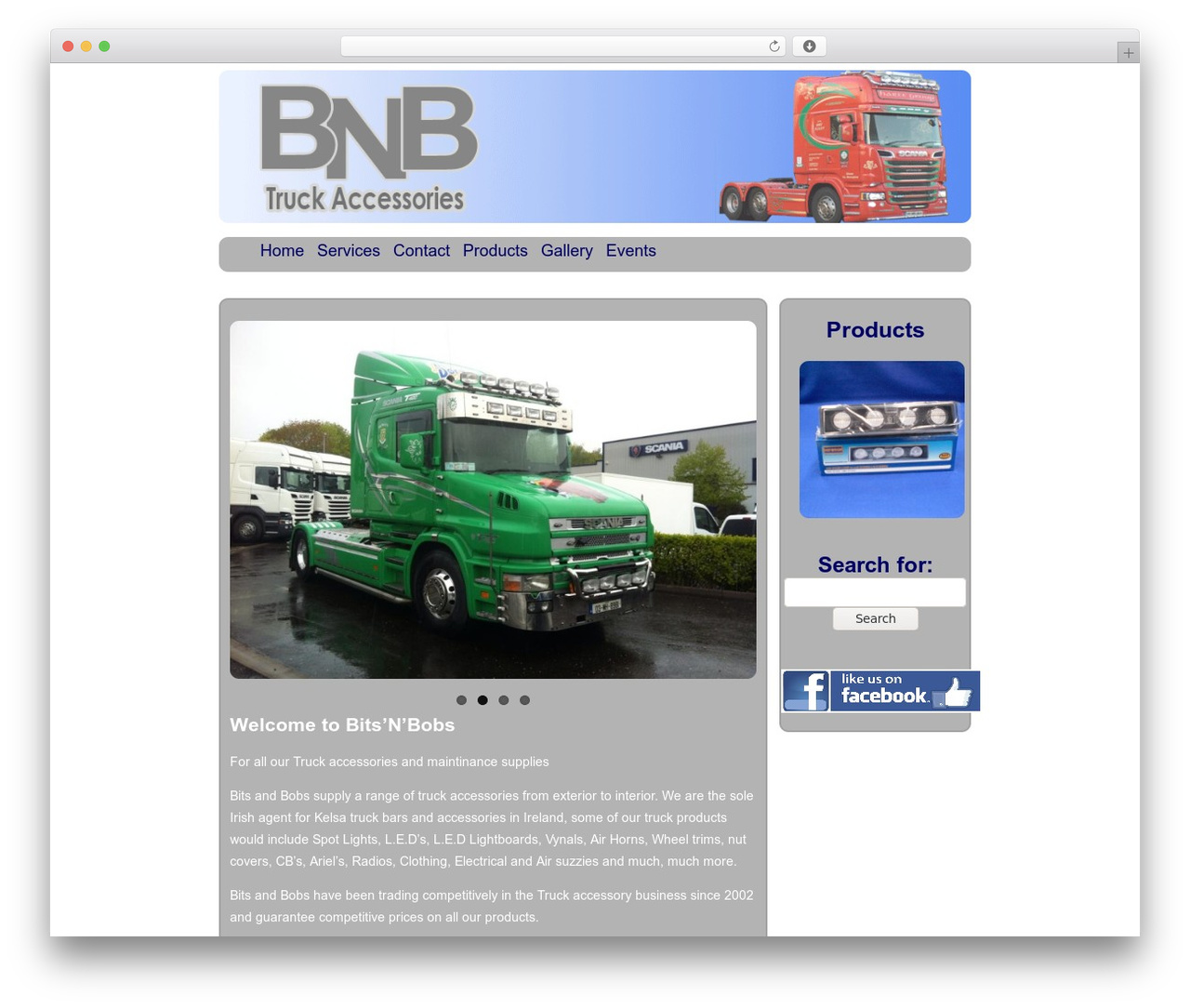 SampleTheme WordPress theme - bitsnbobstrucks.ie