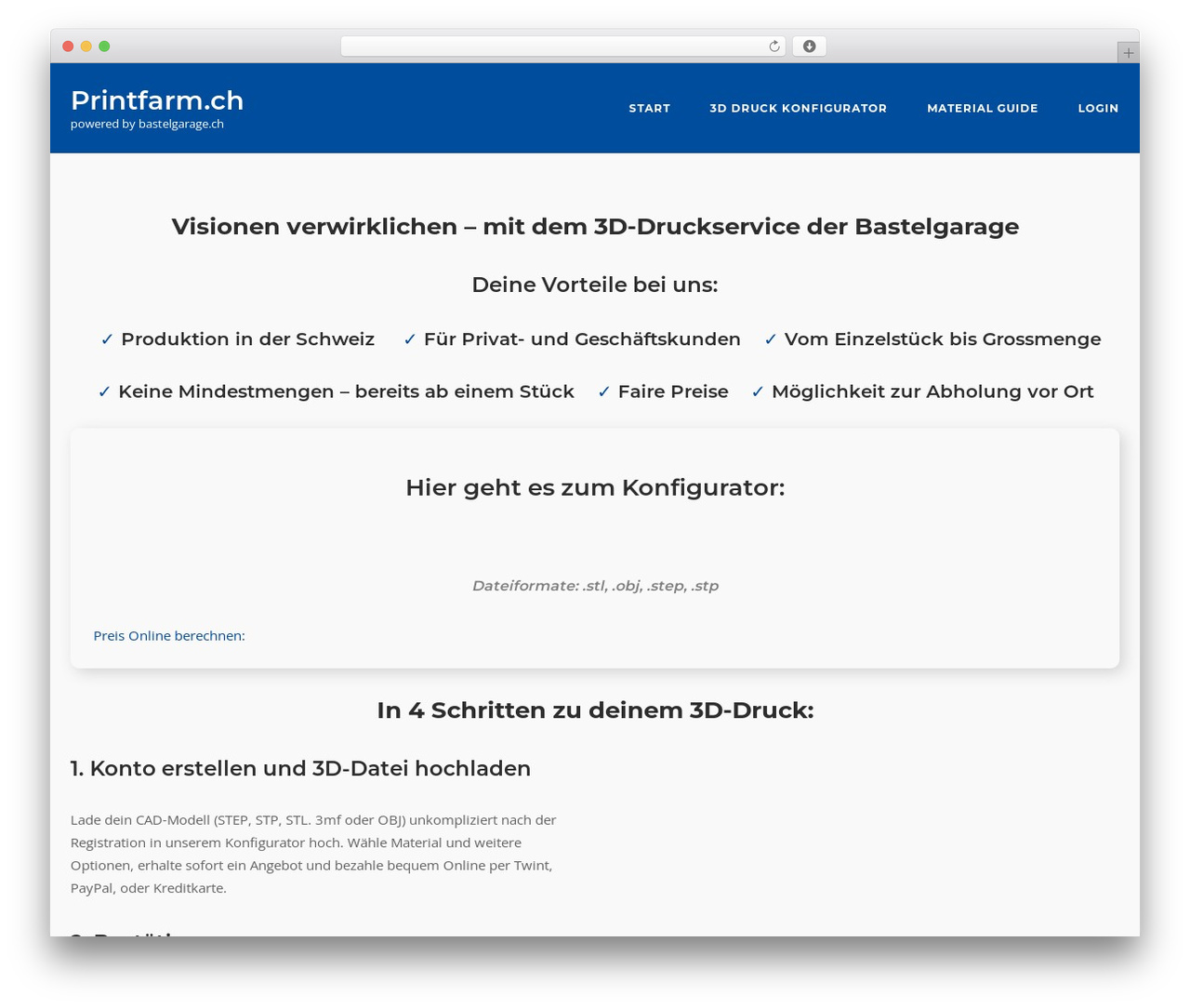 SiteOrigin Corp theme WordPress - printfarm.ch