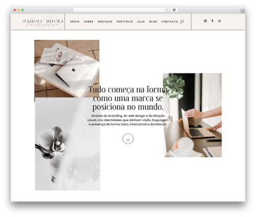 Divi WordPress theme - raquelmoura.pt