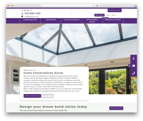 Ghost WordPress theme - castleconservatories.com