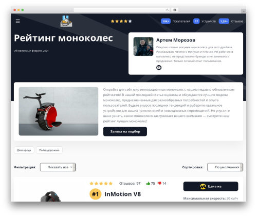 Theme WordPress rating - monowheeler.ru