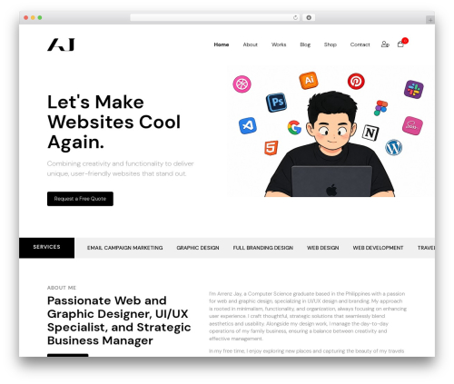 AJ Theme WordPress theme - arrenzjay.com
