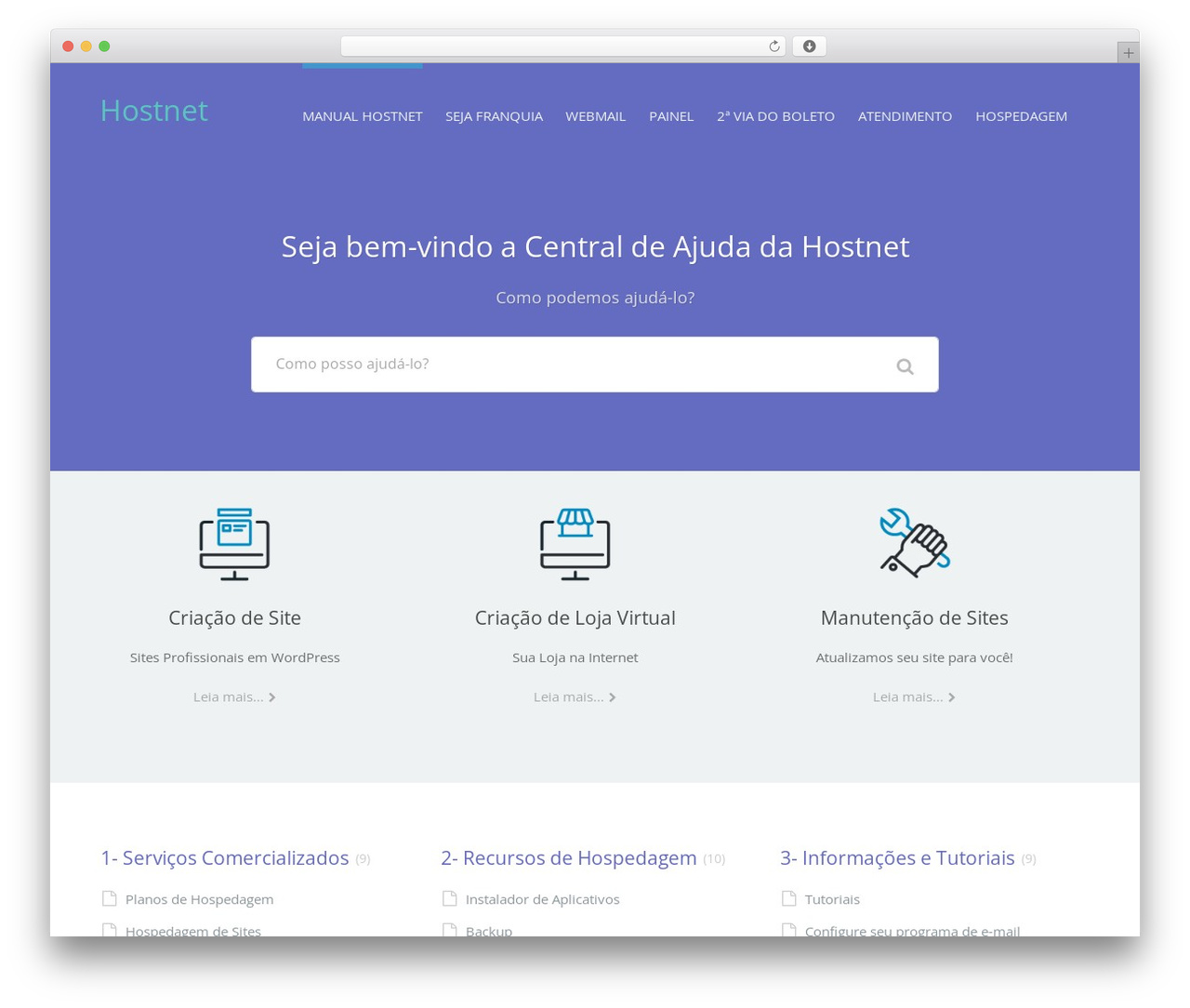 Flatbase theme WordPress - ajuda.hostnet.com.br
