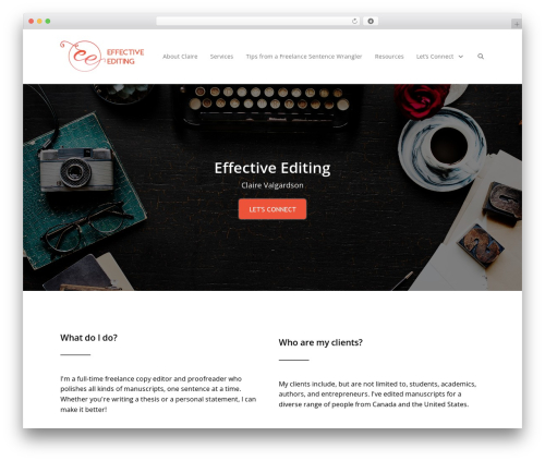 Flatiron theme WordPress - effective-editing.com