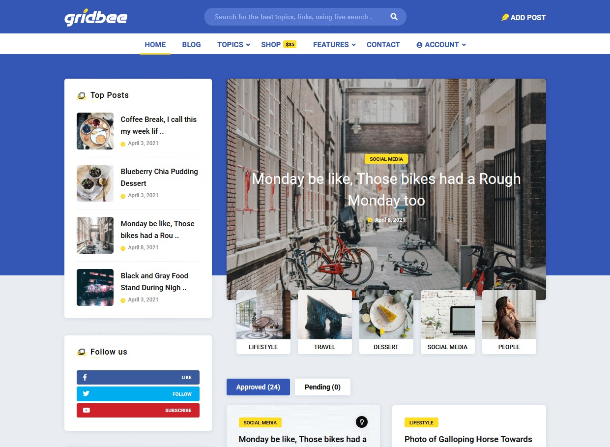 Gridbee WP theme WordPress by An-Themes