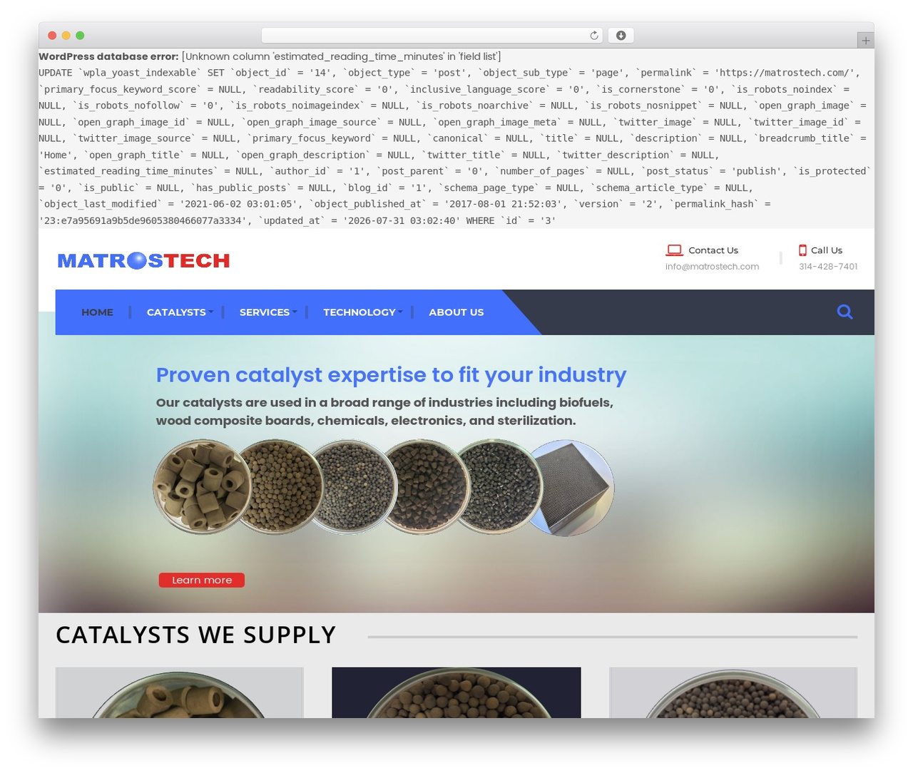 Processing WordPress theme - matrostech.com