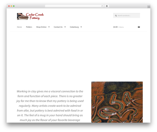 Storefront product hero WordPress plugin - cedarcreekpottery.com