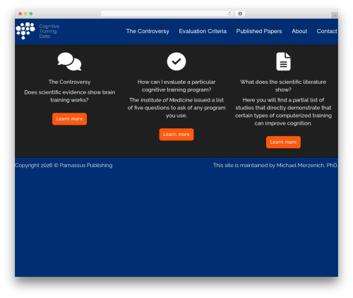 The7 WordPress theme - cognitivetrainingdata.org