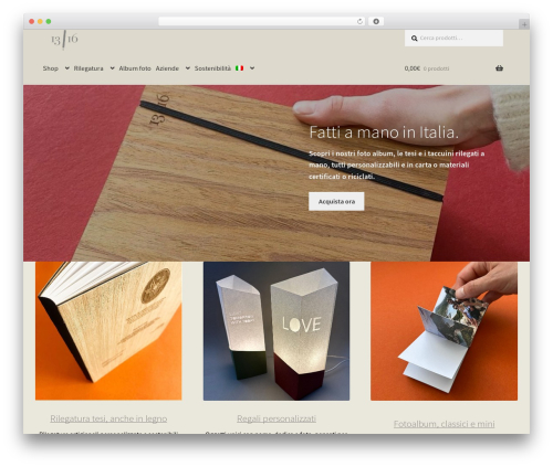 Storefront WordPress shopping theme - 13sedicesimi.com