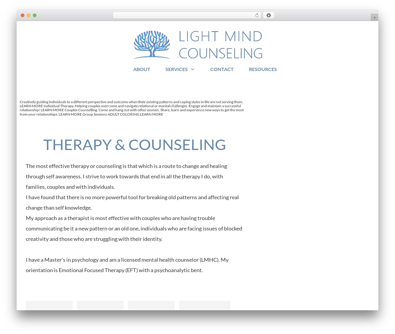 Thrive Theme Builder theme WordPress - lightmindcounseling.com