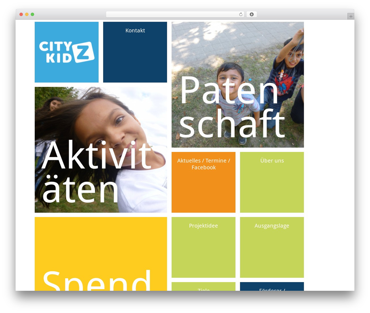 Stack top WordPress theme - citykidz.de