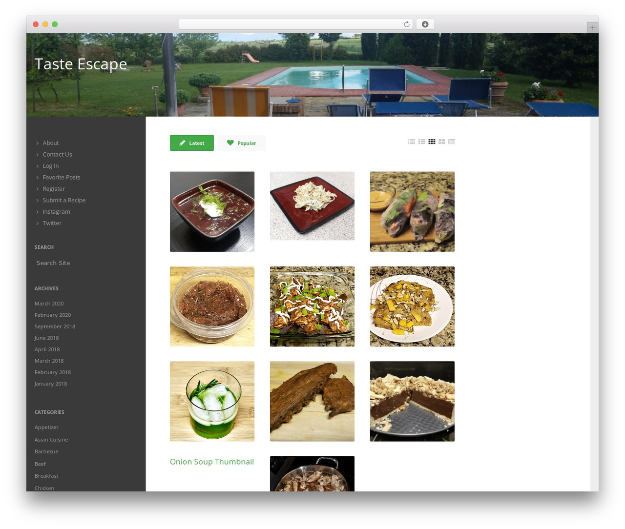 The Kitchen Table theme WordPress - taste-escape.com The Kitchen Table theme WordPress - taste-escape.com