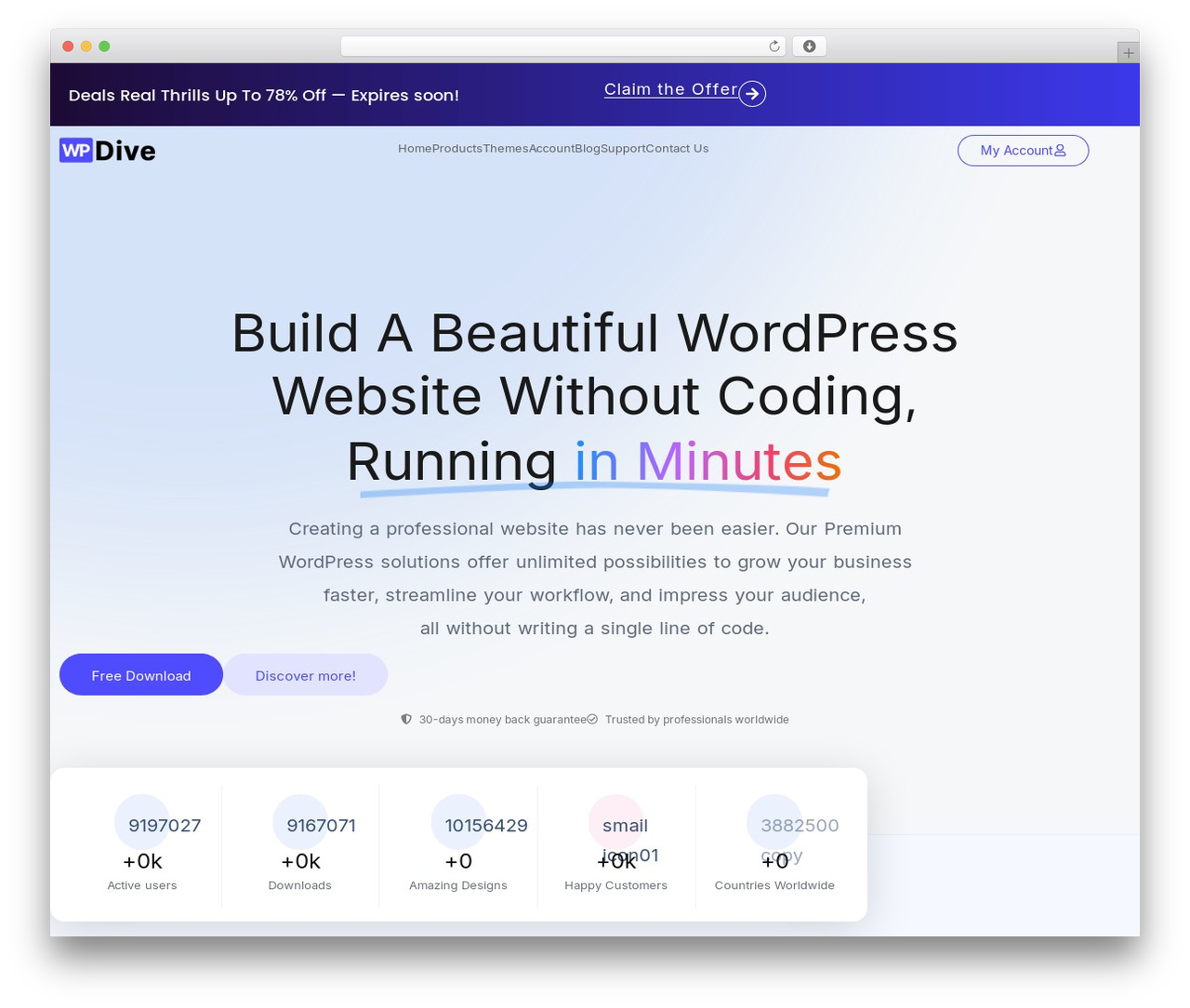 WordPress theme Flextra pro - wpdive.com