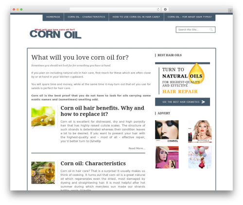 WordPress theme Top - cornoilforhair.org
