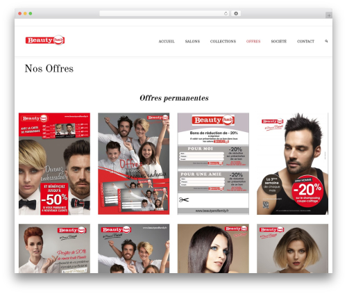 Coiffeur theme WordPress - beautyandfamily.fr