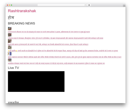 Live news WordPress plugin - rashtrarakshak.in