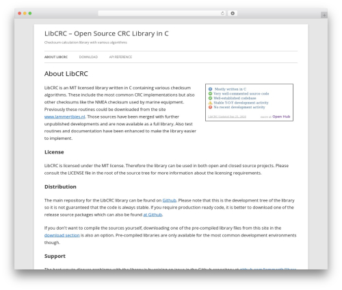 Tiny Framework WordPress theme - libcrc.org Tiny Framework WordPress theme - libcrc.org
