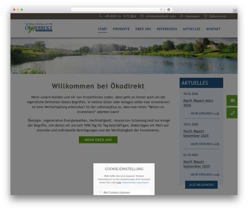 WordPress theme Ökodirekt - oekodirekt.com