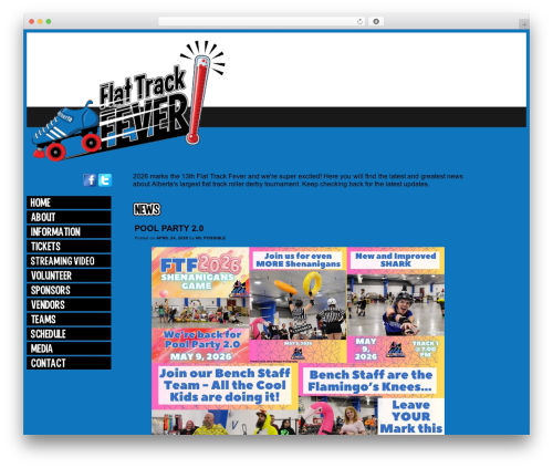 Bare WordPress theme - flattrackfever.com