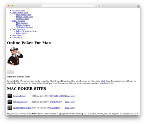 Bestodds WP Framework WordPress theme - macpoker.com