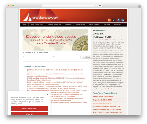deFusion theme WordPress - traderpower.com
