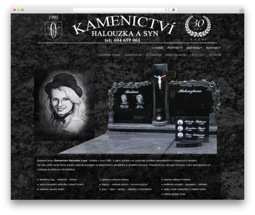 Divi company WordPress theme - kamenictvihalouzka.cz