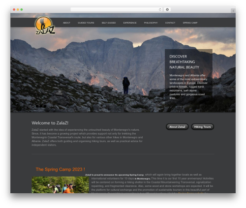 Gaia WordPress travel theme - trekkingmontenegro.com