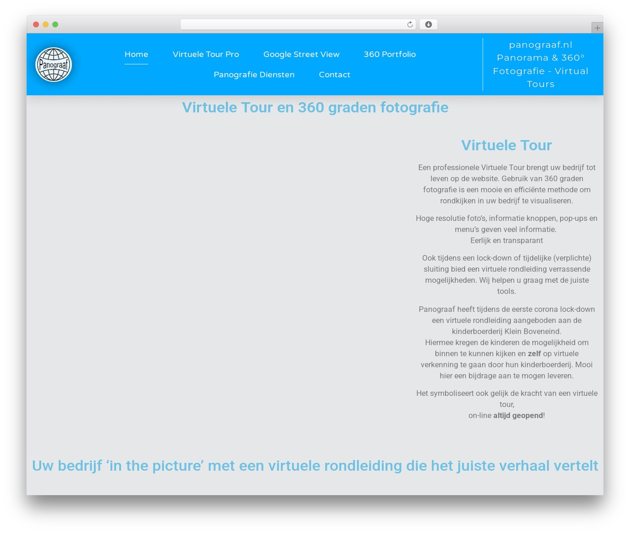 Hello Elementor WordPress theme - panograaf.nl
