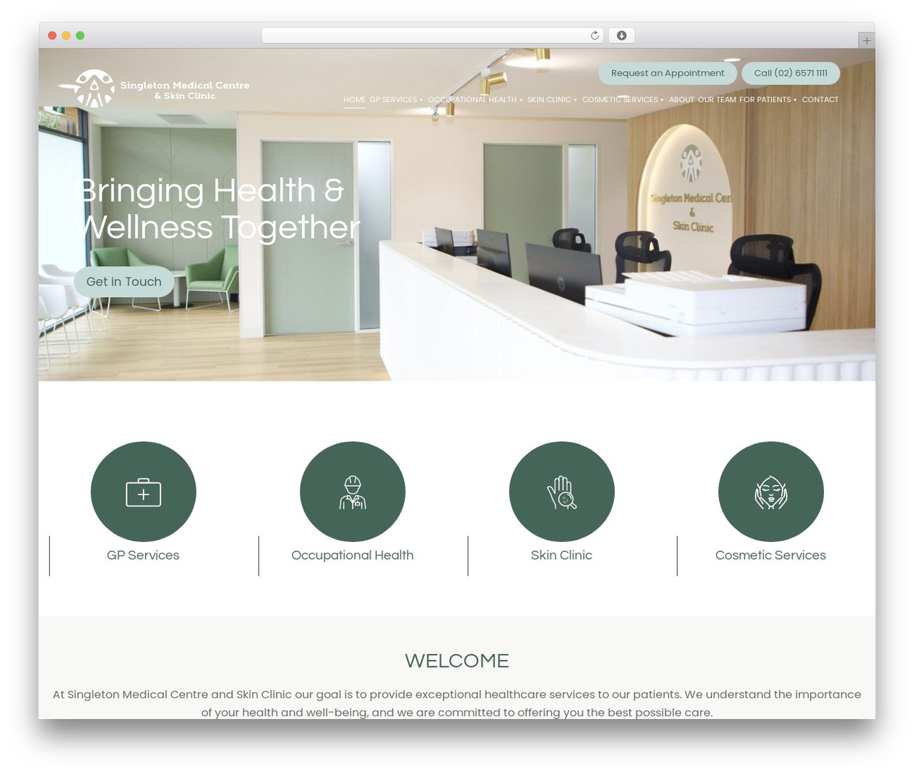Singleton MC WordPress theme - www.singletonmedicalcentre.com.au