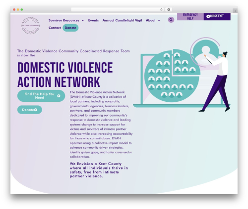 Hello Elementor WordPress theme design - stopkentviolence.org