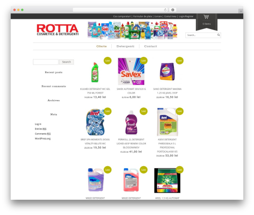 Maya Shop WordPress website theme - detergentirotta.ro