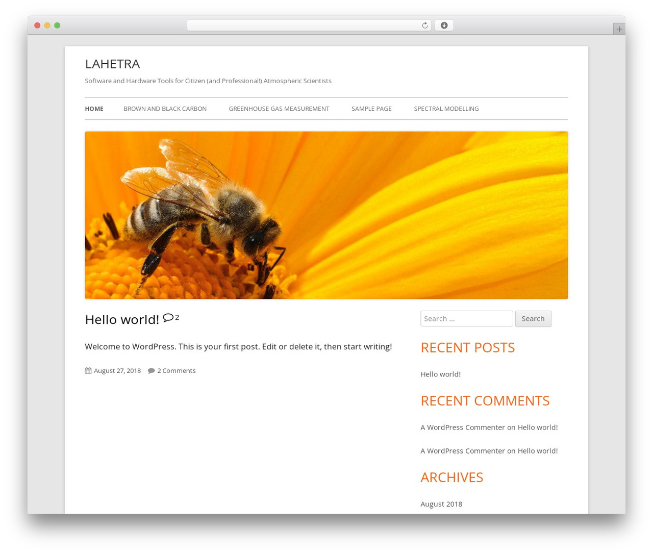 Tiny Framework WordPress theme - lahetra.com